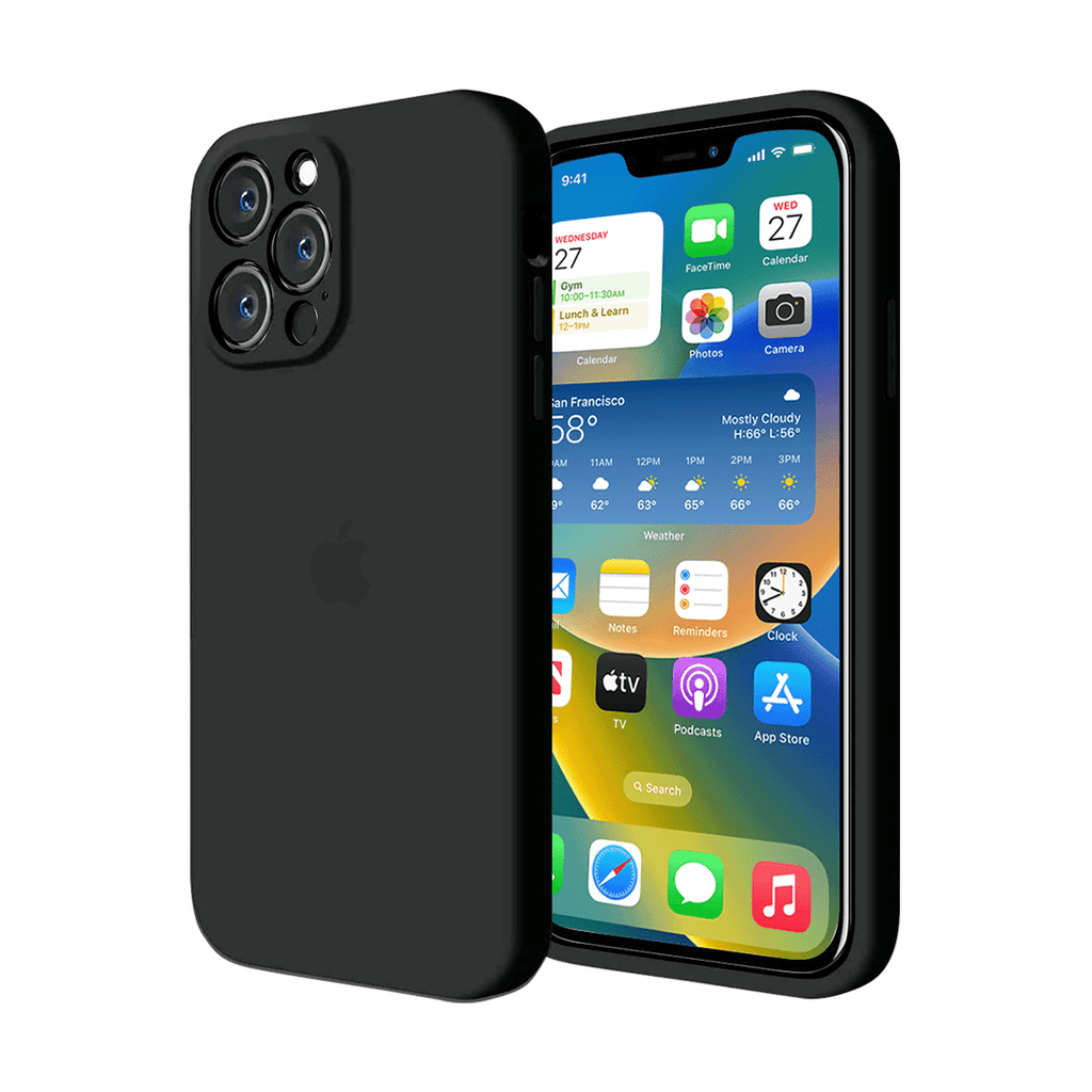 iPhone Camera Protection Silicone Case (Black)