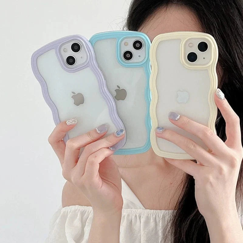Soft Wavy Lines iPhone Case