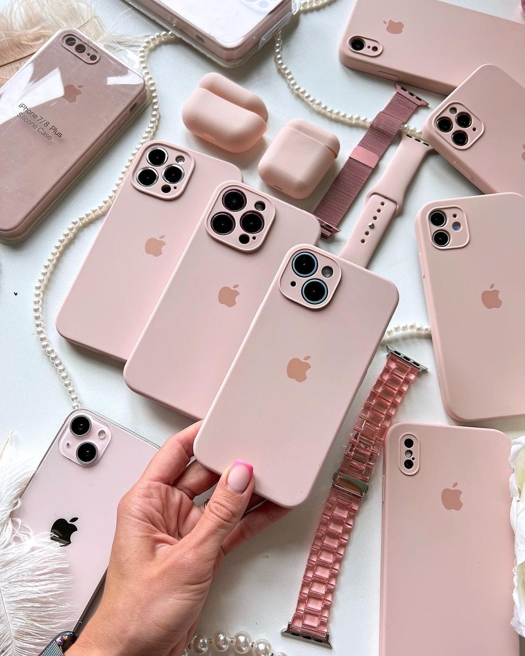 iPhone Camera Protection Silicone Case (Pink Sand)