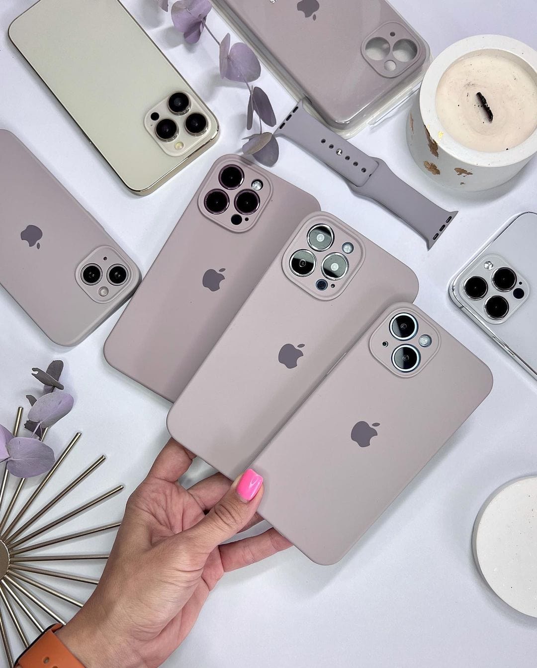 iPhone Camera Protection Silicone Case (Lavender)