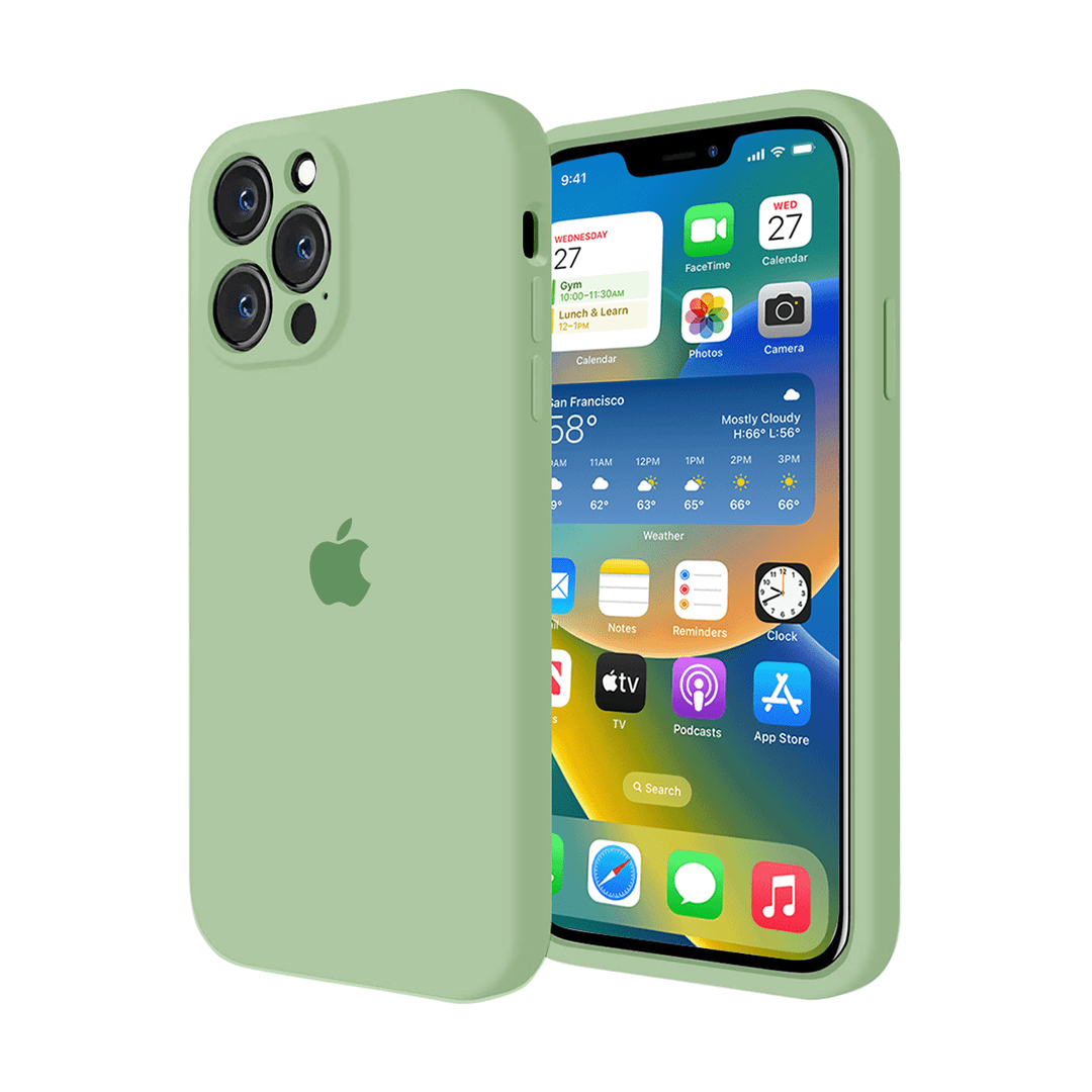 iPhone Camera Protection Silicone Case (Matcha Green)
