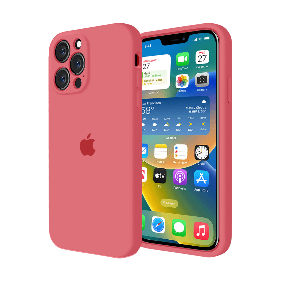 iPhone Camera Protection Silicone Case (Pink Citrus)