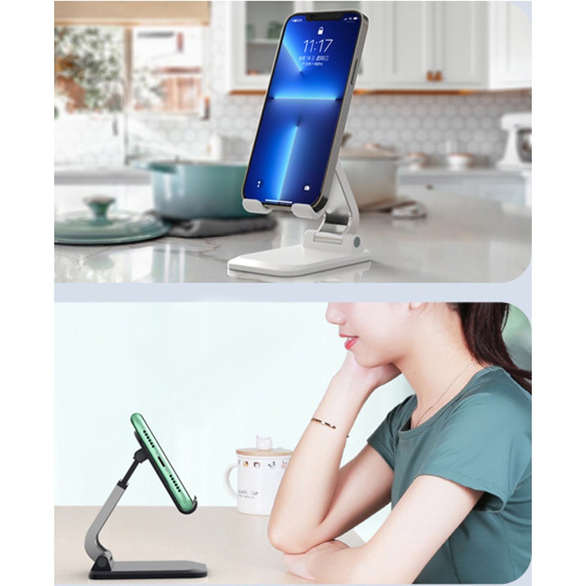Q7 Cell Phone Desk Stand – Foldable, Strong, and Portable